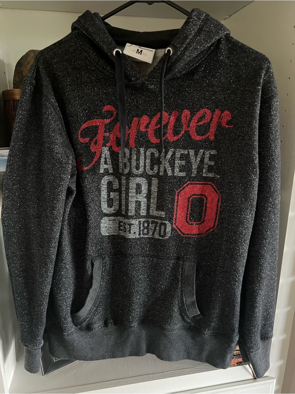 Hoodie Swestshirt Ohio State Forever A Buckeye women’s Black Red M